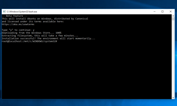 Bash on Ubuntu on Windows (Bild: Screenshot Golem.de)